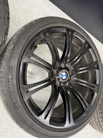 08-13 OEM BMW E90 E92 E93 M3 19” Wheels Rims Style 220M Black 19x8.5 19x9.5