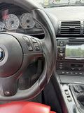 BMW 01-06 E46 M3 Manual Custom Leather Sides Flat Bottom Steering Wheel Only