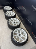 20” White Vossen Hybrid Forged HF-5 BMW G80 G82 G83 M3 M4 (21x10/22x11, 5x112)