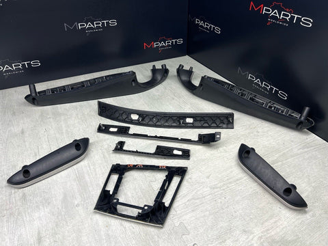 01-06 BMW E46 M3 Convertible Interior Armrests Trim Set Brushed Aluminum *Notes*