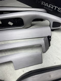 01-06 BMW E46 M3 Convertible Interior Armrests Trim Set Brushed Aluminum *Notes*