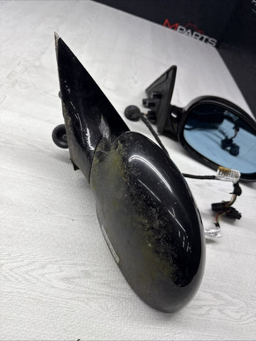01-06 BMW E46 M3 Side View Door Mirrors Pair Jet Black *Paint Bubbling