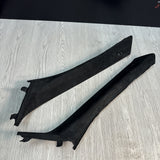 11-17 BMW F10 528 535 550 M5 FRONT A-PILLARS TRIMS COVERS ALCANTARA PAIR
