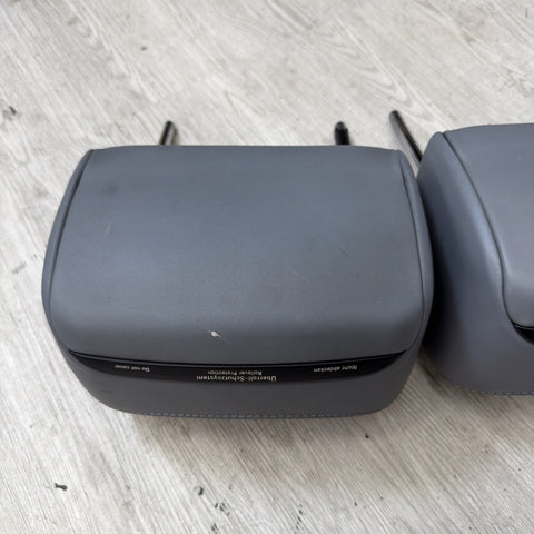 2001-2006 BMW E46 M3 Convertible Grey Rear Headrests Head Rests Pair OEM *Notes*