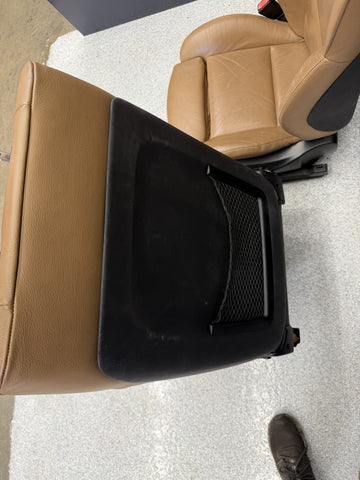 BMW E46 Sedan Wagon Pair Left & Right Front Power Leather Seats Brown M Sport