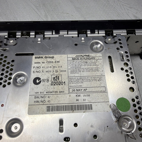 2006 BMW 01-06 E46 325 330 M3 CD Player Business Radio *Broken Knob*