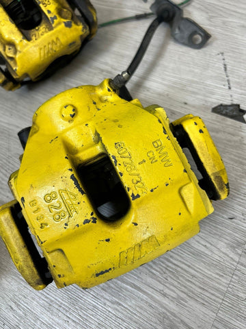01-06 E46 M3 Front & Rear Brake Calipers Set Original Painted Yellow