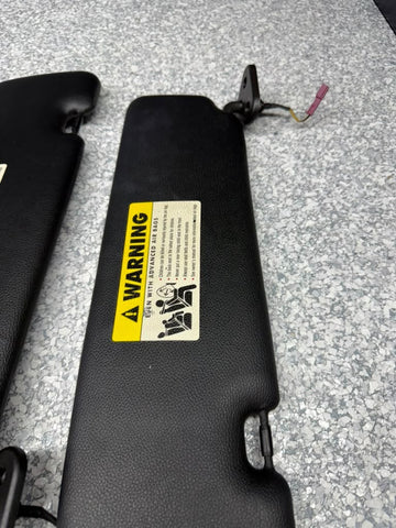 07-13 BMW E93 CONVERTIBLE 328I 335I M3 Left & Right Sun Visor Pair Black OEM