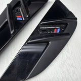 BMW 21-26 G80 M3 COMPETITION LEFT RIGHT FENDER GRILLS GRILLE BADGE BLACK