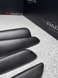 01-06 BMW E46 M3 Convertible Door Upper Arm Rest Armrest Pads Black