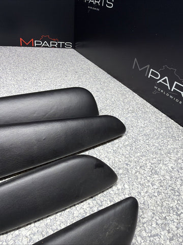 01-06 BMW E46 M3 Convertible Door Upper Arm Rest Armrest Pads Black
