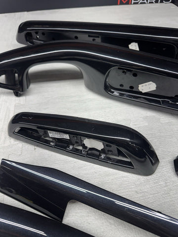 01-06 BMW E46 M3 Convertible Interior Armrests Trim Set Piano Black *NOTES