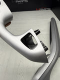 01-06 BMW E46 M3 Brushed Aluminum/Grey Door Trim Armrests Front