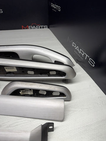 01-06 BMW E46 M3 Convertible Interior Armrests Trim Set Brushed Aluminum *Notes*