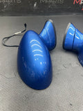 00-02 BMW Z3M Genuine Pair Door Mirrors Estoril Blue