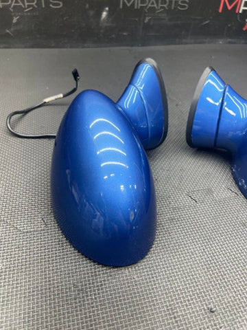 00-02 BMW Z3M Genuine Pair Door Mirrors Estoril Blue