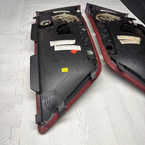 01-06 BMW E46 M3 Convertible Rear Left Right Door Cards Panels Trims Imola Red