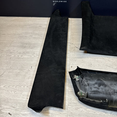 15-19 Ferrari 488 Spider OEM Suede Headliner Panels Trims Set *Broken tabs*