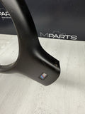 OEM 01-06 BMW E46 M3 Upper Lower Steering Wheel Trim Cover Plate Black