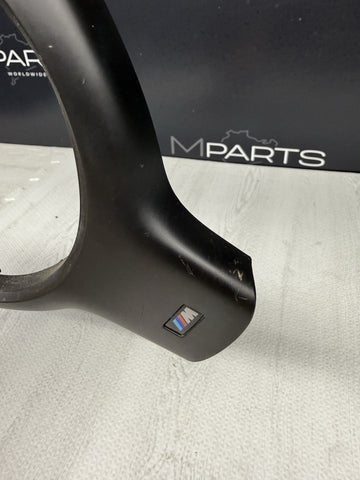 OEM 01-06 BMW E46 M3 Upper Lower Steering Wheel Trim Cover Plate Black