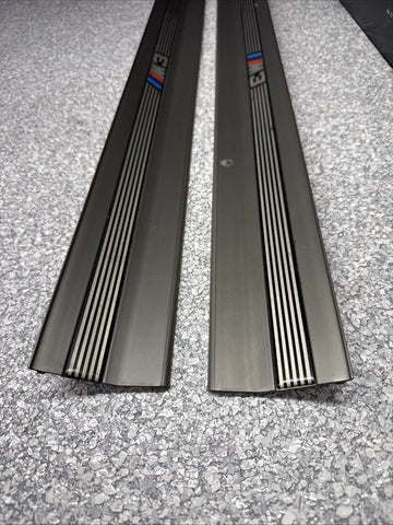 96-99 BMW E36 M3 Coupe / Convertible Door Sills Trims Pair Grey OEM