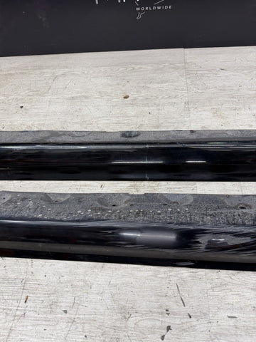 01-06 BMW E46 M3 Rocker Panel Side Skirts OEM Carbon Black *Scratches*