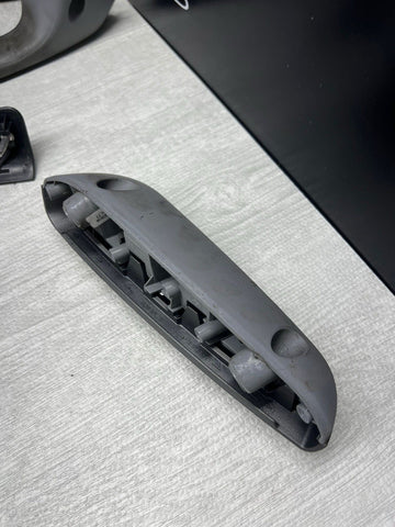 01-06 BMW E46 M3 Convertible Interior Armrests Trim Set Titan Shadow Grey + Pads