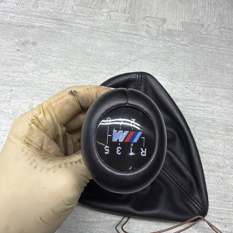 08-13 OEM BMW E90 E92 E93 M3 Manual Transmission Gear Shifter Knob Leather