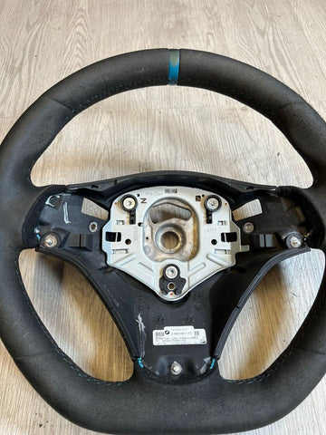 BMW OEM E90 E92 E93 M3 M Performance Steering Wheel Alcantara Blue Stripe DCT