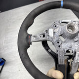 BMW OEM F80 M3 F82 F83 M4 M Performance Alcantara Steering Wheel Blue Stripe