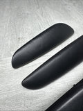 01-06 BMW E46 M3 Convertible Door Upper Arm Rest Armrest Pads Black *Broken Tab*