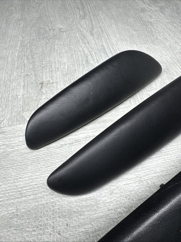 01-06 BMW E46 M3 Convertible Door Upper Arm Rest Armrest Pads Black *Broken Tab*