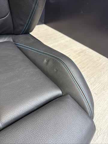 16-18 BMW F87 M2 Coupe Interior Front Left Driver Seat Black / Blue Stitching