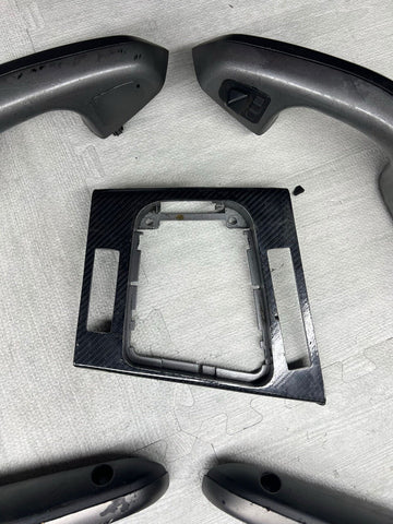 01-06 BMW E46 M3 Convertible Interior Armrests Trim Set Titan Shadow Grey