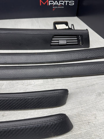 08-13 BMW E92 E93 M3 Interior Trim Set Carbon Leather OEM Genuine *Notes*