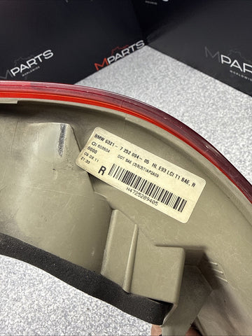 11-13 BMW OEM E93 335 LCI Rear Tail Right Passenger Side Stop Light Outer