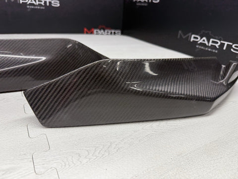 BMW 21-26 G80 G82 G83 M3 M4 Front Bumper Lower Molding Splitters Carbon Fiber