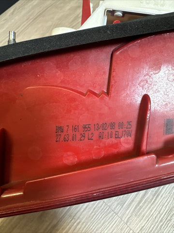 07-08 BMW 328i E90 Rear Left Driver Side Outer Trunk Tail Light 7161955 OEM