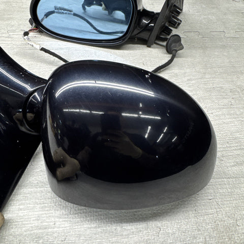 01-06 BMW E46 M3 Side View Door Mirrors Pair Carbon Black  *Notes*