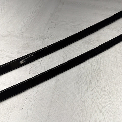 BMW E46 325 330 M3 Roof Rails Moldings Trims Pair Coupe OEM Jet Black