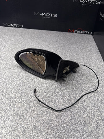 2006-2008 BMW E63 E64 M6 Door Left Driver Mirror Sapphire Black *Broken Glass