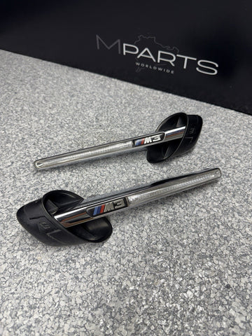 08-13 BMW E92 E93 M3 Fender Grilles Side Marker Lights Chrome OEM Factory