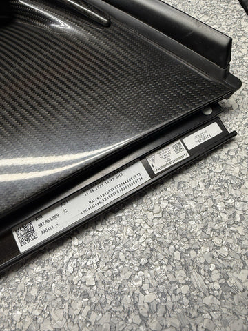 OEM Porsche 718 Cayman 982 GT4RS Weissach Carbon Air Intake Trims Set 982853990