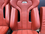 OEM BMW 15-20 F82 M4 Competition Seats & Panels Leather Red / Sakhir Orange