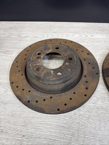 BMW 01-06 E46 M3 Rear Discs Brake Rotors Drilled