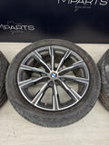 OEM 20" BMW Style 740M Wheels Rims w/2 Tires 2019+ G05 X5 G06 X6 Grey Machined