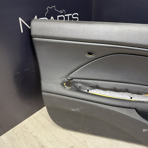 01-06 BMW E46 M3 FRONT DRIVER LEFT SIDE DOOR PANEL CARD BLACK OEM