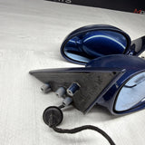 01-06 BMW E46 M3 Side View Door Mirrors Pair Mystic Blue *Notes*