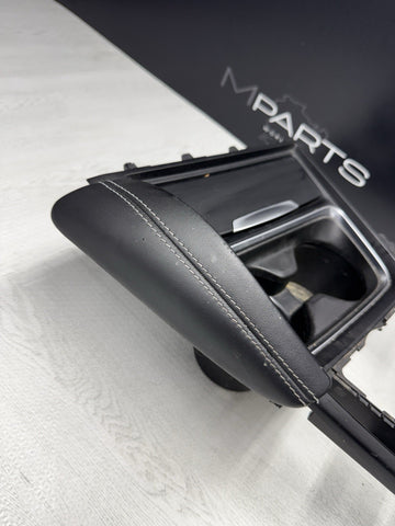 15-20 BMW F80 F82 F83 M3 M4 Front Cup Holder Center Console Trim White Stitching