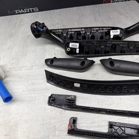 01-06 BMW E46 M3 Coupe Interior Armrests Trim Set Titan Shadow Black *Notes*
